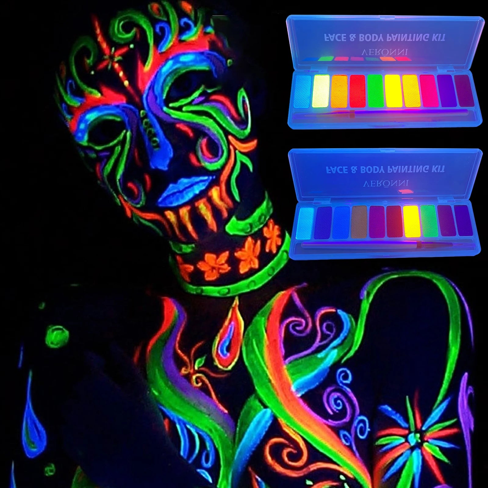 Coven Collections Glow-in-the-Dark UV Face & Body Paint Palette