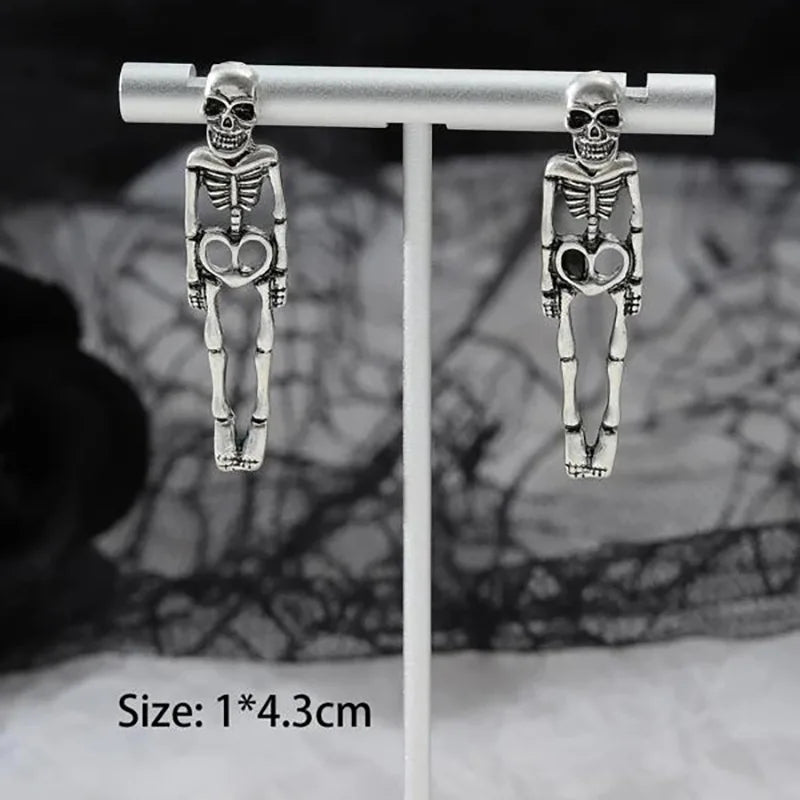 Coven Collections Skeleton Drop Earrings – Gothic Halloween Dangle Jewelry