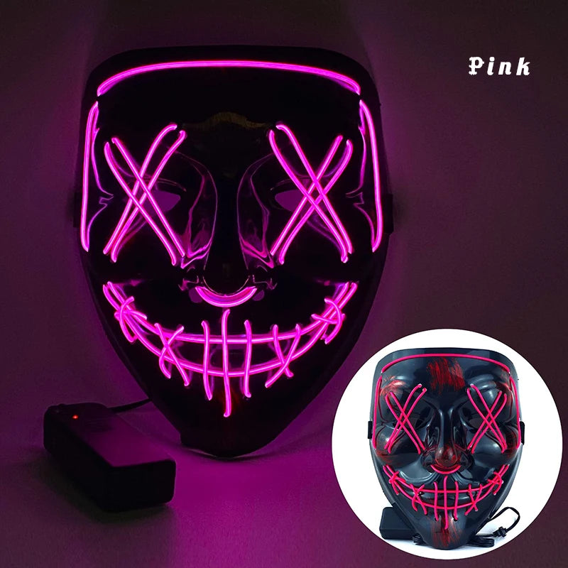 Coven Collections LED Purge Mask – Light Up Halloween Party & Cosplay Accessory