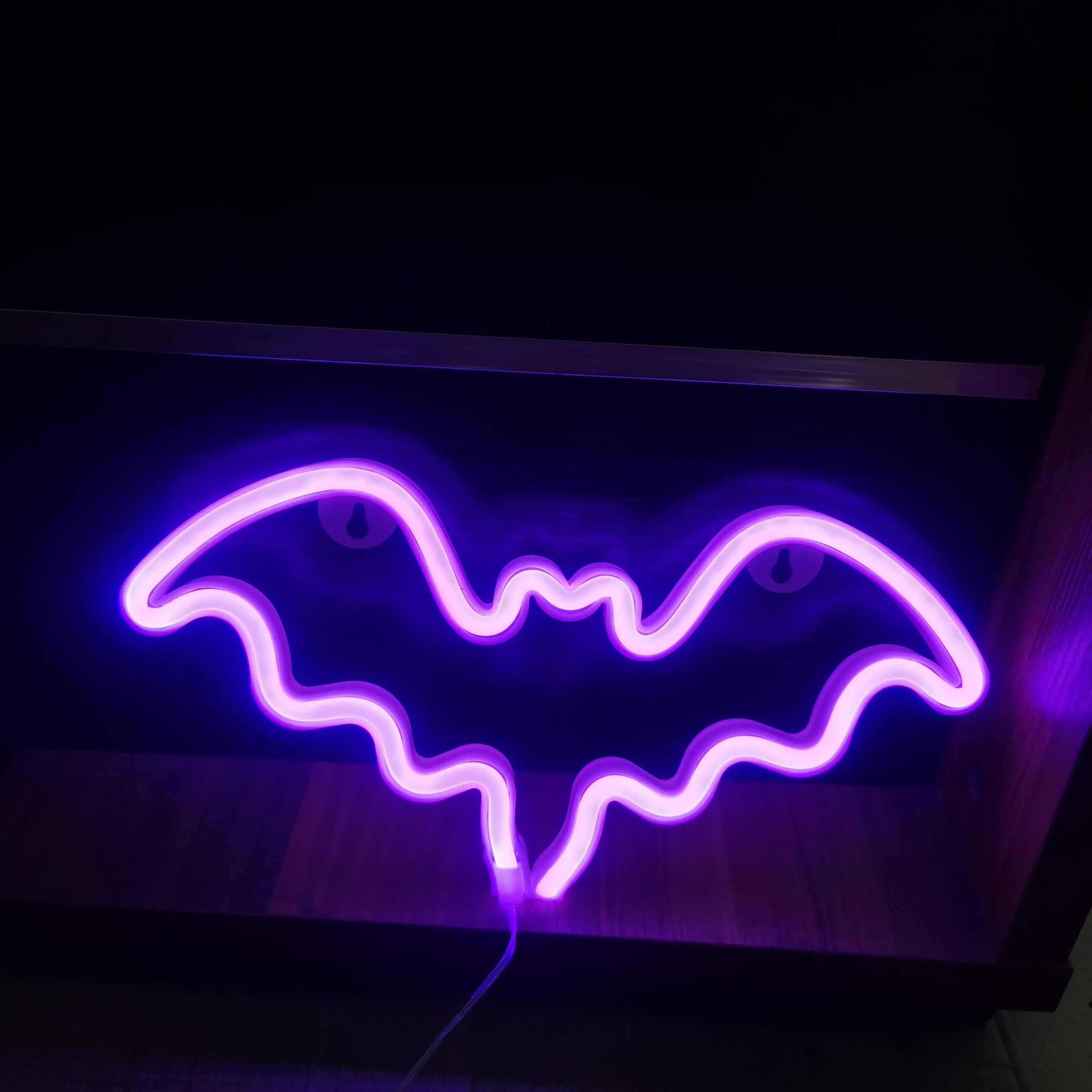 Coven Collections – LED Bat Spirit Neon Wall Light | Halloween Party Décor & Spooky Home Accent (USB or Battery Powered)