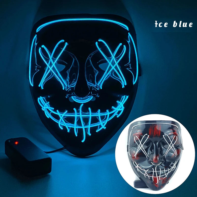 Coven Collections LED Purge Mask – Light Up Halloween Party & Cosplay Accessory