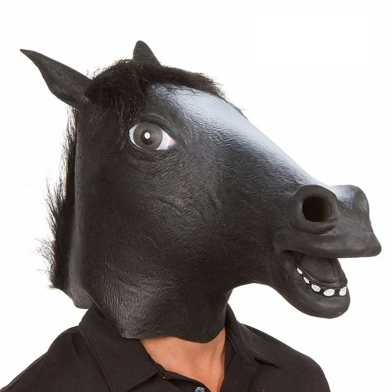Coven Collections Horse Head Mask – Realistic Animal Costume Head for Parties & Halloween