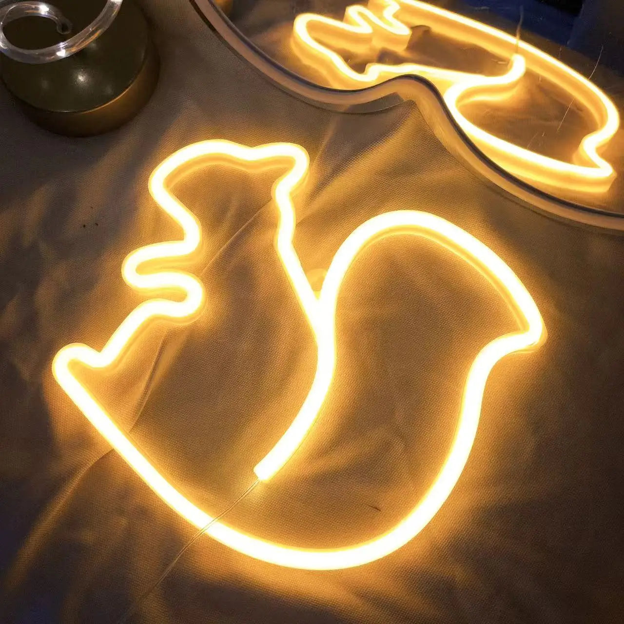 Coven Collections – LED Bat Spirit Neon Wall Light | Halloween Party Décor & Spooky Home Accent (USB or Battery Powered)