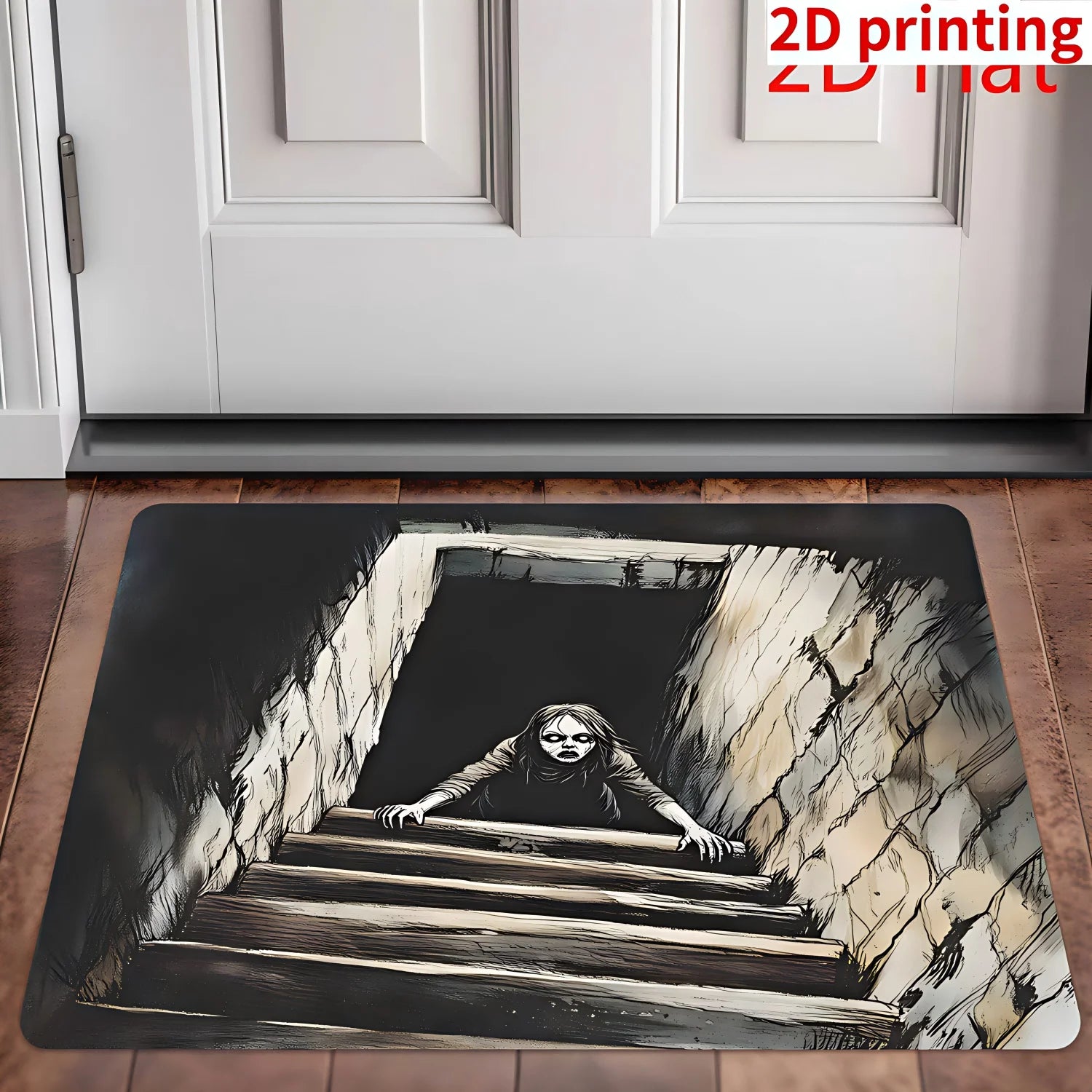 Coven Collections – Spooky Pennywise Clown Halloween Door Mat | Horror-Inspired Non-Slip Mat for Indoor & Outdoor Use