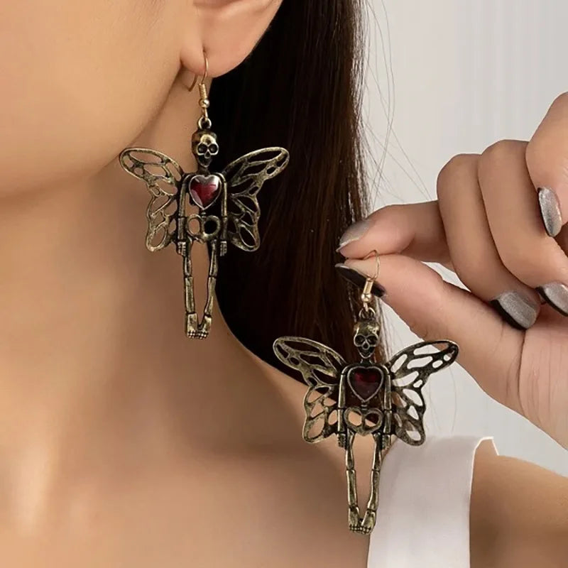 Coven Collections Skeleton Drop Earrings – Gothic Halloween Dangle Jewelry
