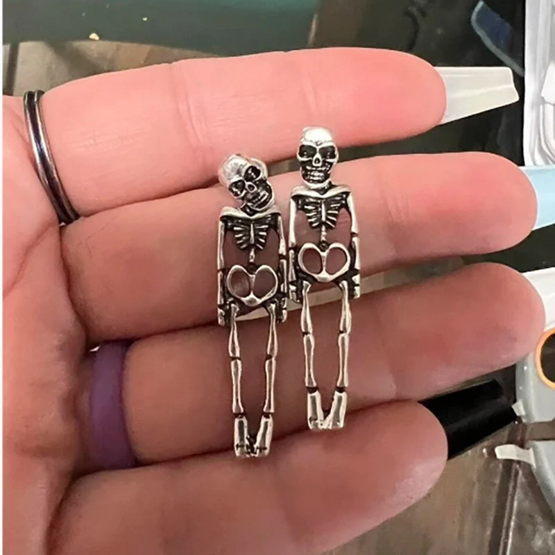 Coven Collections Skeleton Drop Earrings – Gothic Halloween Dangle Jewelry