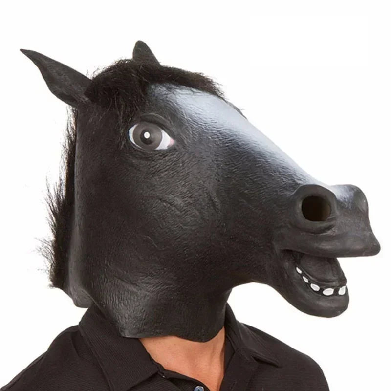 Coven Collections Horse Head Mask – Realistic Animal Costume Head for Parties & Halloween