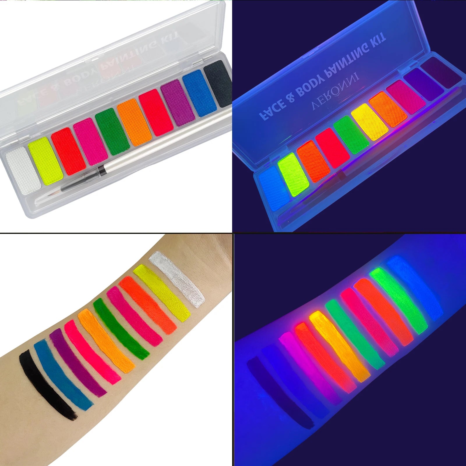Coven Collections Glow-in-the-Dark UV Face & Body Paint Palette