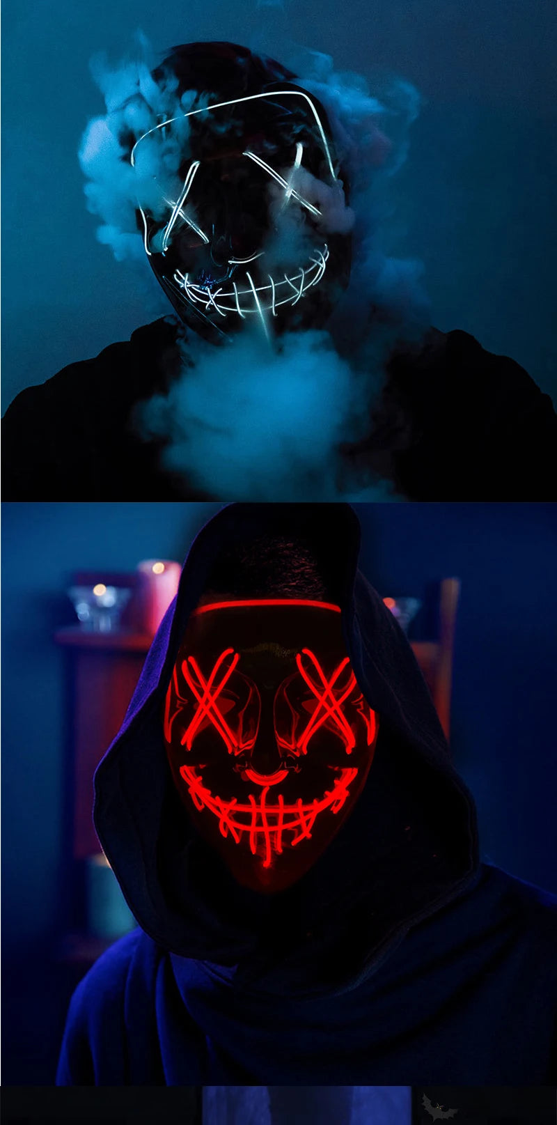 Coven Collections LED Purge Mask – Light Up Halloween Party & Cosplay Accessory