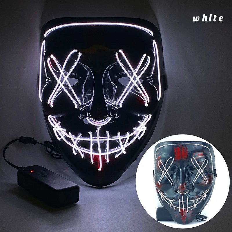 Coven Collections LED Purge Mask – Light Up Halloween Party & Cosplay Accessory